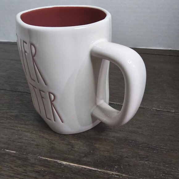 NWT Rae Dunn Artisan Ever After Valentine's Day Coffee Mug 2021 Magenta - Picture 2 of 8